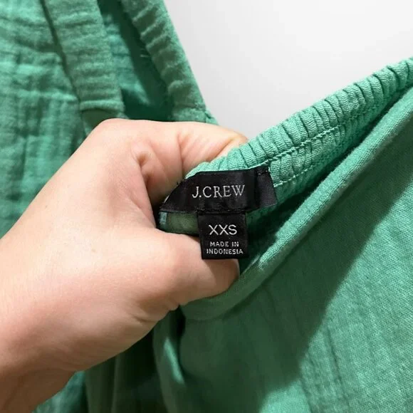 J. Crew Squareneck Soft Gauze Mini Dress Puff Sleeve Longsleeve - Picture 5 of 6